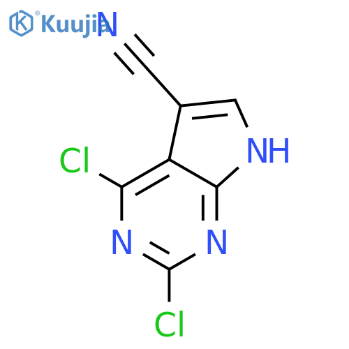 2,4-Dichloro-7H-pyrrolo[2,3-d]pyrimidine-5-carbonitrile structure