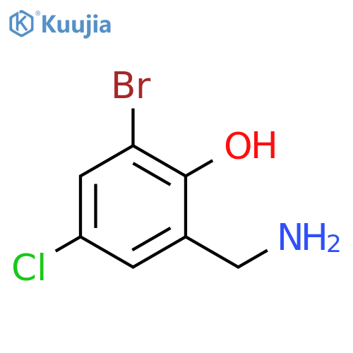 2-(aminomethyl)-6-bromo-4-chlorophenol structure