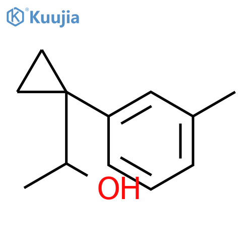 1-1-(3-methylphenyl)cyclopropylethan-1-ol structure