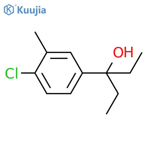 3-(4-chloro-3-methylphenyl)pentan-3-ol structure