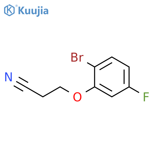 3-(2-bromo-5-fluorophenoxy)propanenitrile structure