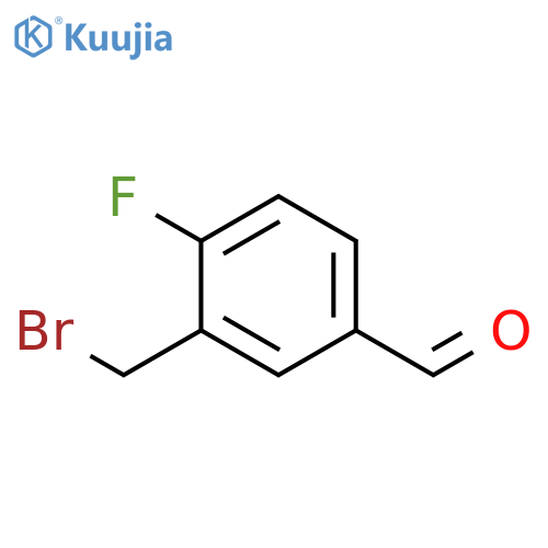 3-(Bromomethyl)-4-fluorobenzaldehyde structure