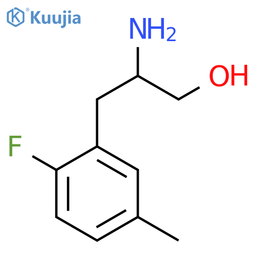 2-amino-3-(2-fluoro-5-methylphenyl)propan-1-ol structure