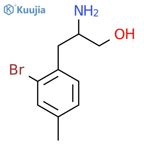 2-amino-3-(2-bromo-4-methylphenyl)propan-1-ol structure