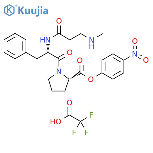 L-Proline, 1-[N-(N-methyl-b-alanyl)-L-phenylalanyl]-, 4-nitrophenyl ester,mono(trifluoroacetate) structure