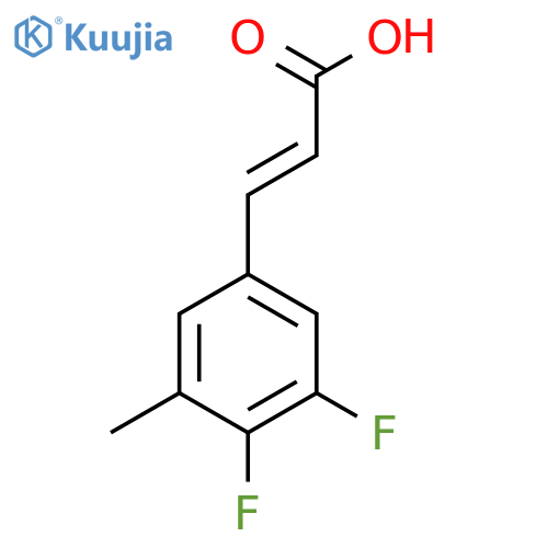 3,4-Difluoro-5-methylcinnamic acid structure