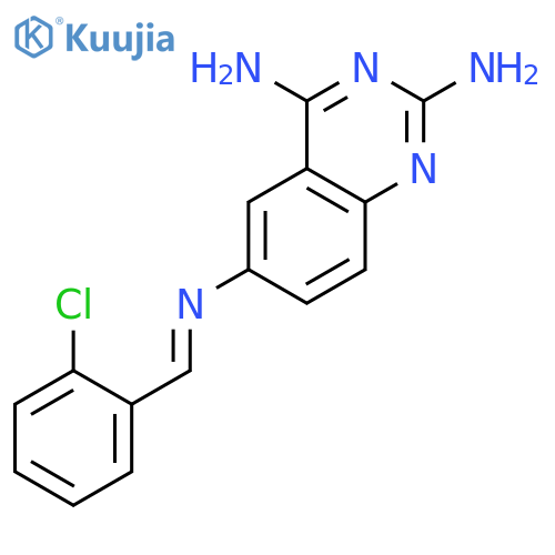 2,4,6-Quinazolinetriamine, N6-[(2-chlorophenyl)methylene]- structure