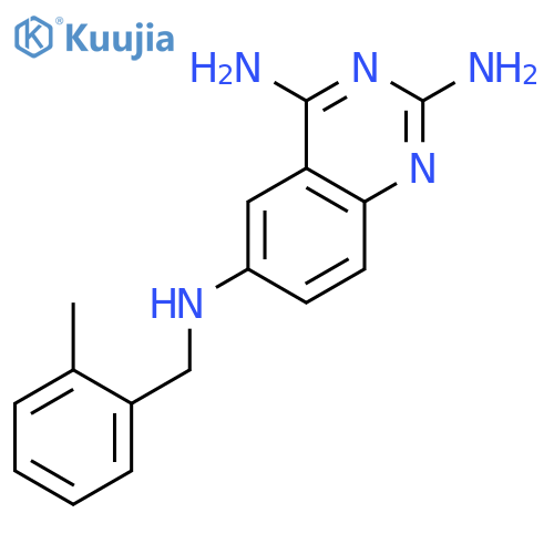 2,4,6-Quinazolinetriamine, N6-[(2-methylphenyl)methyl]- structure