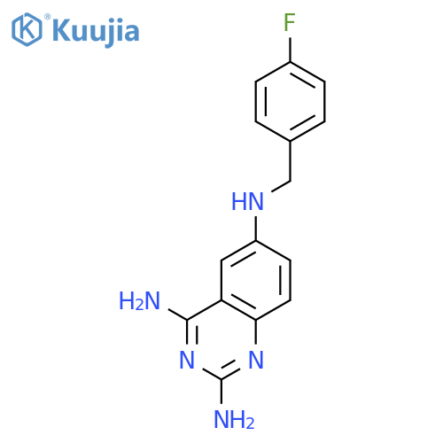 2,4,6-Quinazolinetriamine,N6-[(4-fluorophenyl)methyl]- structure