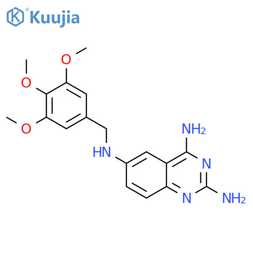 N~6~-(3,4,5-trimethoxybenzyl)quinazoline-2,4,6-triamine structure