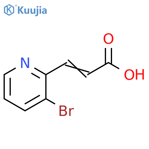 (2E)-3-(3-bromopyridin-2-yl)prop-2-enoic acid structure