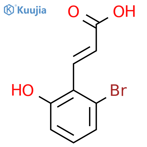 3-(2-bromo-6-hydroxyphenyl)prop-2-enoic acid structure