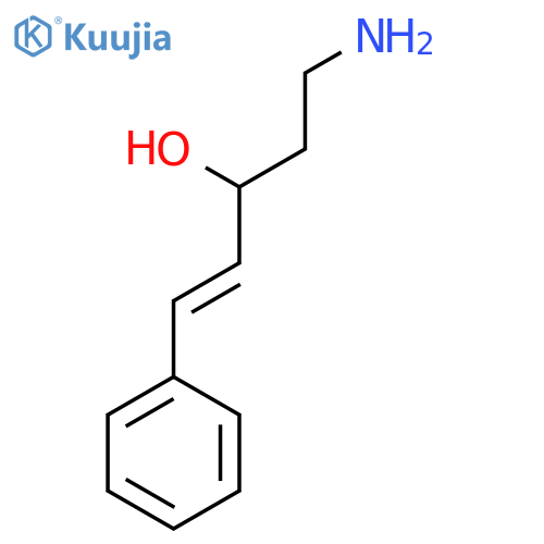 5-amino-1-phenylpent-1-en-3-ol structure