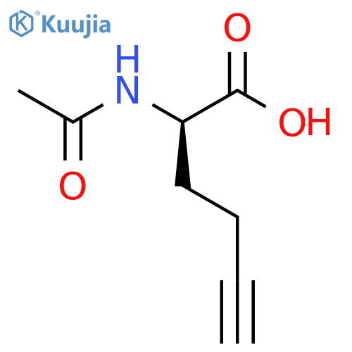 (2R)-2-acetamidohex-5-ynoic acid structure