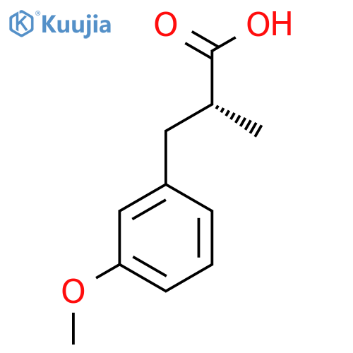 (2R)-3-(3-methoxyphenyl)-2-methylpropanoic acid structure