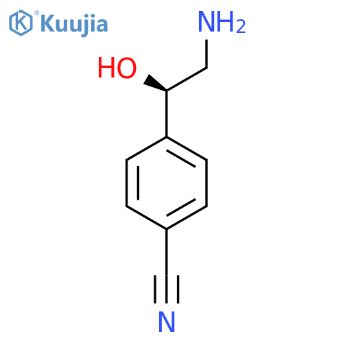 4-(1R)-2-amino-1-hydroxyethylbenzonitrile structure