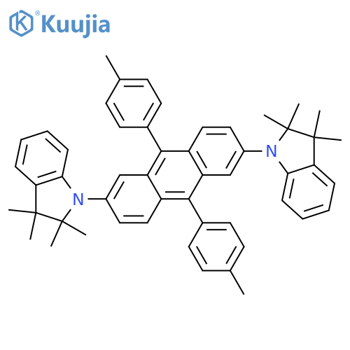 1H-Indole, 1,1'-[9,10-bis(4-methylphenyl)-2,6-anthracenediyl]bis[2,3-dihydro-2,2,3,3-tetramethyl- structure