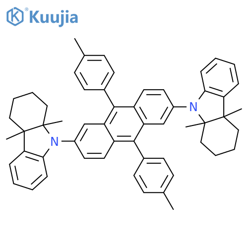 1H-Carbazole, 9,9'-[9,10-bis(4-methylphenyl)-2,6-anthracenediyl]bis[2,3,4,4a,9,9a-hexahydro-4a,9a-dimethyl- structure