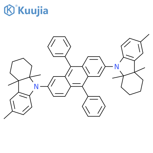 1H-Carbazole, 9,9'-(9,10-diphenyl-2,6-anthracenediyl)bis[2,3,4,4a,9,9a-hexahydro-4a,6,9a-trimethyl- structure