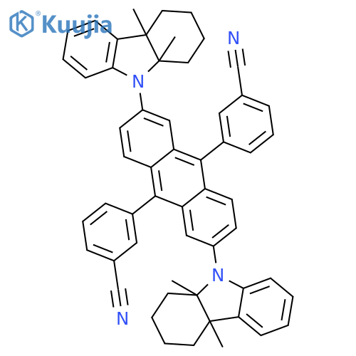 Benzonitrile, 3,3'-[2,6-bis(1,2,3,4,4a,9a-hexahydro-4a,9a-dimethyl-9H-carbazol-9-yl)-9,10-anthracenediyl]bis- structure
