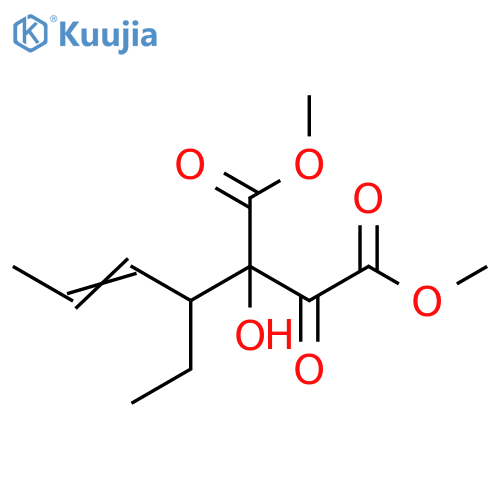 Butanedioic acid, (1-ethyl-2-butenyl)hydroxyoxo-, dimethyl ester structure