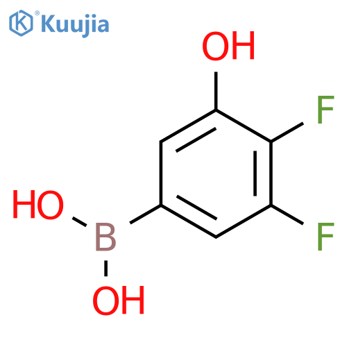 3,4-Difluoro-5-hydroxyphenylboronic acid structure