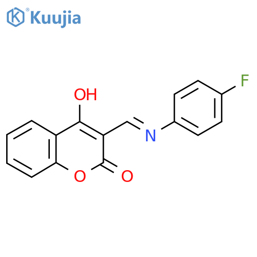(3Z)-3-{(4-fluorophenyl)aminomethylidene}-3,4-dihydro-2H-1-benzopyran-2,4-dione structure