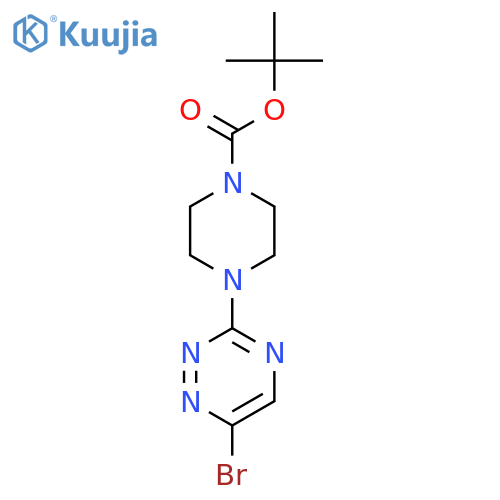 Tert-butyl 4-(6-bromo-1,2,4-triazin-3-yl)piperazine-1-carboxylate structure