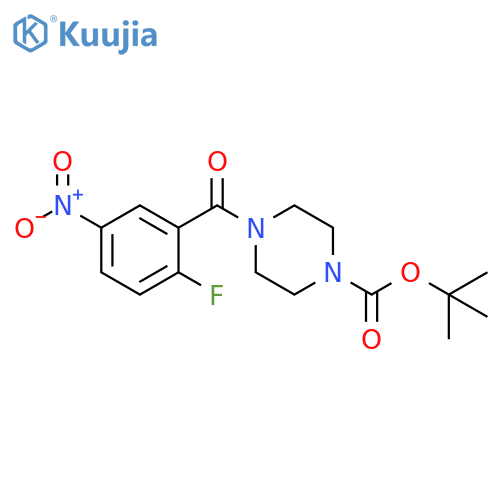 tert-butyl 4-(2-fluoro-5-nitrobenzoyl)piperazine-1-carboxylate structure
