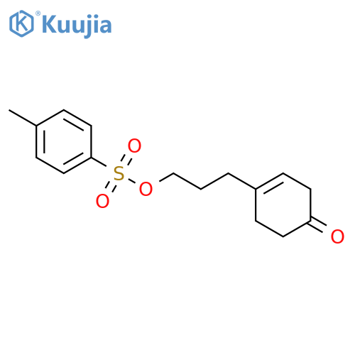 3-Cyclohexen-1-one, 4-[3-[[(4-methylphenyl)sulfonyl]oxy]propyl]- structure