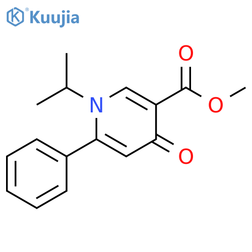 3-Pyridinecarboxylic acid, 1,4-dihydro-1-(1-methylethyl)-4-oxo-6-phenyl-, methyl ester structure