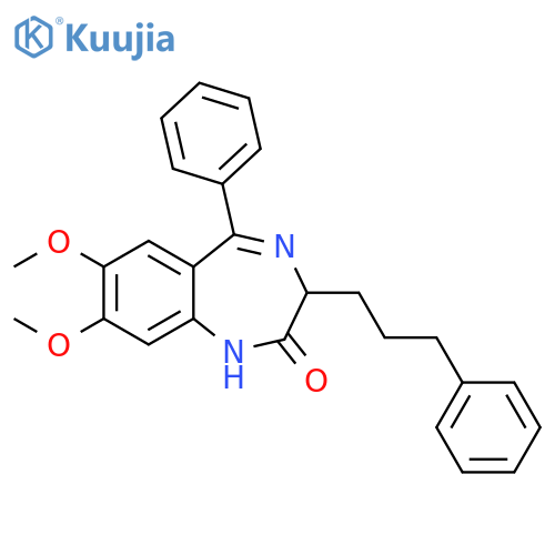 2H-1,4-Benzodiazepin-2-one,1,3-dihydro-7,8-dimethoxy-5-phenyl-3-(3-phenylpropyl)- structure