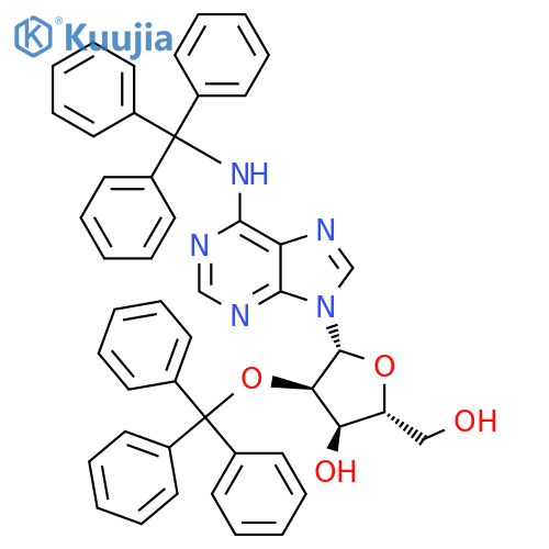 Adenosine, N-(triphenylmethyl)-2'-O-(triphenylmethyl)- structure