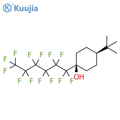 Cyclohexanol, 4-(1,1-dimethylethyl)-1-(tridecafluorohexyl)-, trans- (9CI) structure