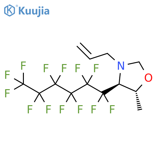 Oxazolidine, 5-methyl-3-(2-propenyl)-4-(tridecafluorohexyl)-, trans- structure