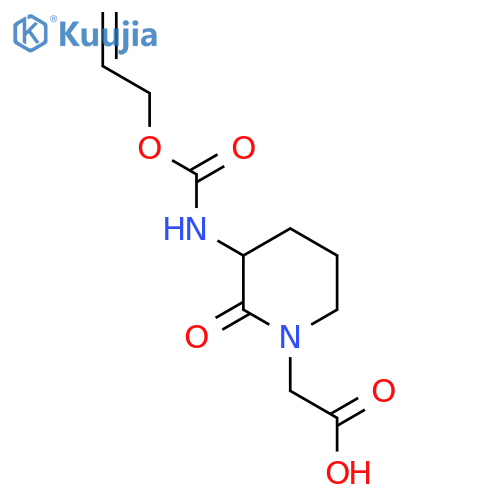 2-(2-oxo-3-{(prop-2-en-1-yloxy)carbonylamino}piperidin-1-yl)acetic acid structure
