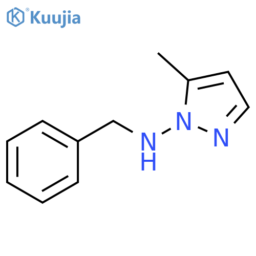 1H-Pyrazol-1-amine, 5-methyl-N-(phenylmethyl)- structure