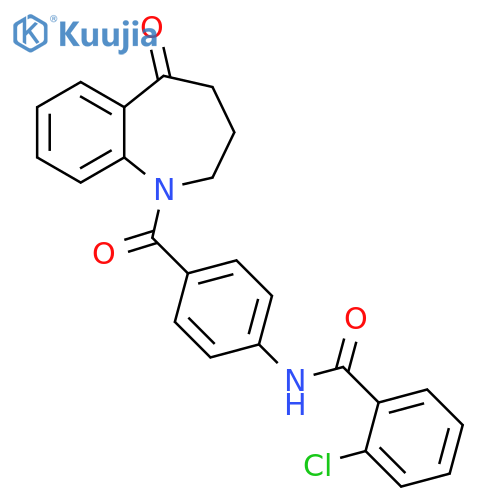 Benzamide,2-chloro-N-[4-[(2,3,4,5-tetrahydro-5-oxo-1H-1-benzazepin-1-yl)carbonyl]phenyl]- structure
