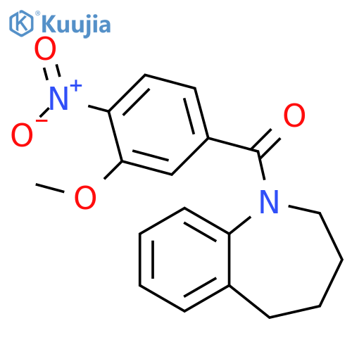 1H-1-Benzazepine, 2,3,4,5-tetrahydro-1-(3-methoxy-4-nitrobenzoyl)- structure