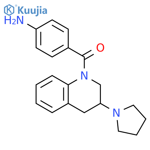 Quinoline, 1-(4-aminobenzoyl)-1,2,3,4-tetrahydro-3-(1-pyrrolidinyl)-, (±)- structure