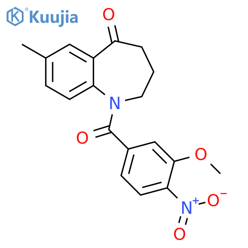 5H-1-Benzazepin-5-one,1,2,3,4-tetrahydro-1-(3-methoxy-4-nitrobenzoyl)-7-methyl- structure