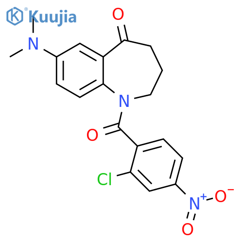 5H-1-Benzazepin-5-one,1-(2-chloro-4-nitrobenzoyl)-7-(dimethylamino)-1,2,3,4-tetrahydro- structure