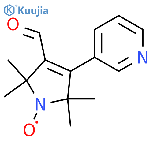 3-Formyl-2,5-dihydro-2,2,5,5-tetramethyl-4-(3-pyridinyl)-1H-pyrrol-1-yloxy structure