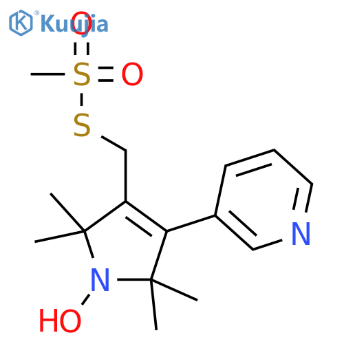 2,5-Dihydro-2,2,5,5-tetramethyl-3-(methylsulfonyl)thiomethyl-4-(3-pyridinyl)-1H-pyrrol-1-yloxy structure