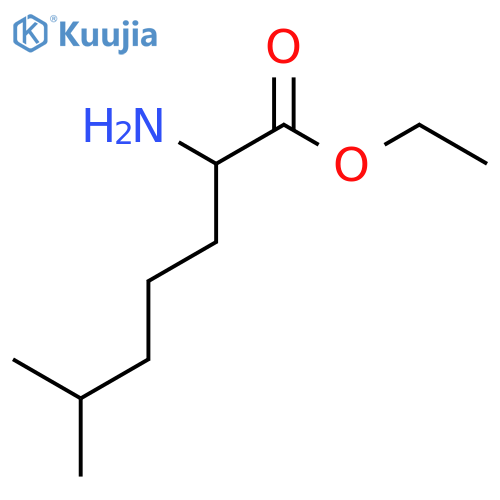 Heptanoic acid, 2-amino-6-methyl-, ethyl ester structure