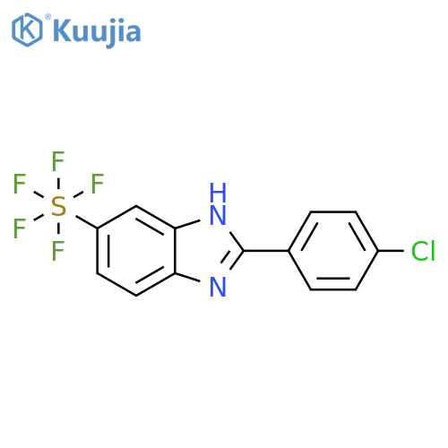 2-(4-Chlorophenyl)-5-(pentafluorosulfanyl)-1H-benzoimidazole structure