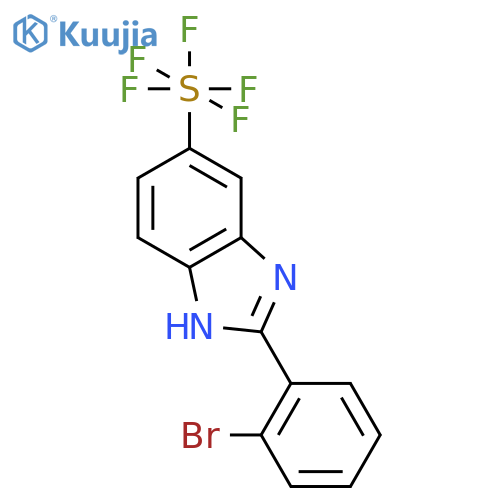2-(2-bromophenyl)-5-(pentafluoro-λ6-sulfanyl)-1h-benzimidazole structure