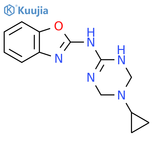 N-(5-Cyclopropyl-1,4,5,6-tetrahydro-1,3,5-triazin-2-yl)-1,3-benzoxazol-2-amine structure
