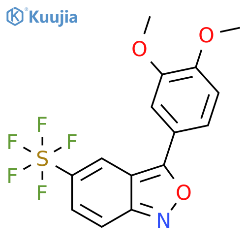 3-(3,4-Dimethoxyphenyl)-5-(pentafluorosulfanyl)benzocisoxazole structure