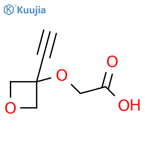 2-[(3-ethynyloxetan-3-yl)oxy]acetic acid structure